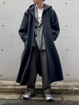 「SUNSEA（サンシー）のアイテム（ジャケット/アウター）」を使った、中野内孝哉【吾亦紅】さん（メンズ・165cm）の秋コーディネート