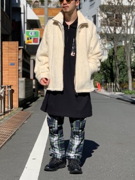 「KIKO KOSTADINOV（キコ コスタディノフ）のアイテム（シューズ）」を使った、中野内孝哉【吾亦紅】さん（メンズ・165cm）の冬コーディネート