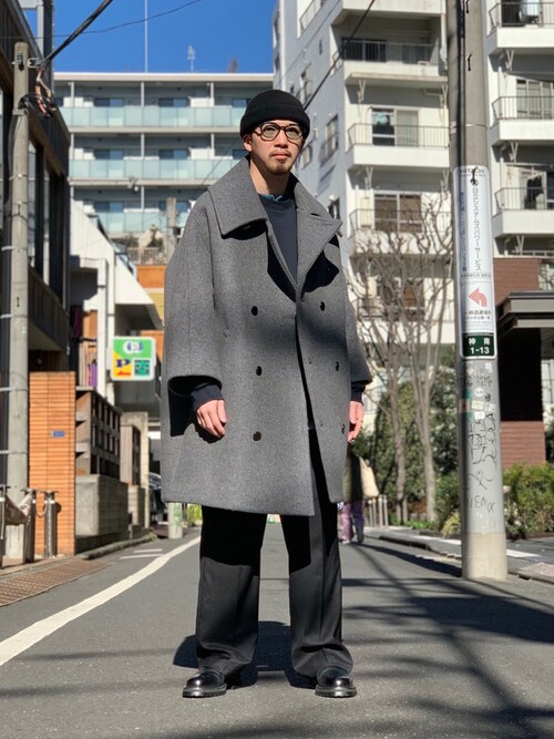 FUMITO GANRYUのピーコートを使った人気ファッションコーディネート - WEAR