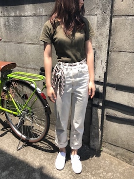 「サイクリングデート」｜motuさん（レディース・160cm）の春コーディネート