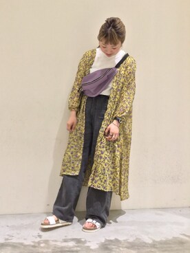 「ベルトサンダル」｜「アイテム（ワンピース/ドレス）」を使った、とりぴぴさん（レディース・160cm）の夏コーディネート