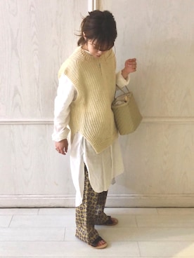 「unfil」｜「アイテム（シャツワンピース）」を使った、ito rさん（レディース・147cm）の春コーディネート
