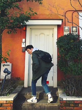 「Columbia（コロンビア）のアイテム（その他アウター）」を使った、張列可🇹🇼さん（メンズ・179cm）の冬コーディネート