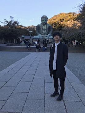 「HARE（ハレ）のアイテム（その他アウター）」を使った、yashimaさん（メンズ・171cm）の冬コーディネート