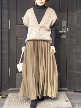 「BARCOS（バルコス）のアイテム」を使った、naguさん（レディース・153cm）の冬コーディネート