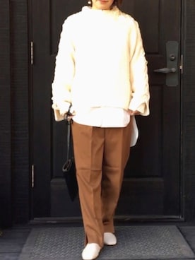 「AMERI」｜「アイテム（その他シューズ）」を使った、naguさん（レディース・153cm）の冬コーディネート