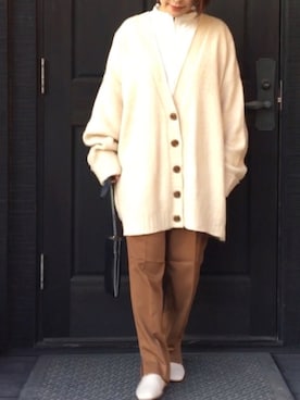 「AMERI」｜「アイテム（その他シューズ）」を使った、naguさん（レディース・153cm）の冬コーディネート