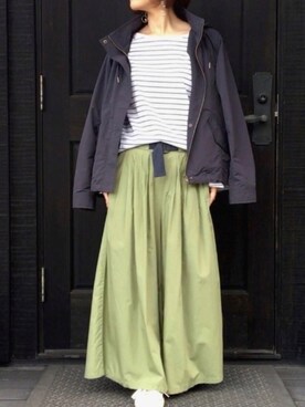 「SonnyLabel」｜「アイテム（マウンテンパーカー）」を使った、naguさん（レディース・153cm）の春コーディネート