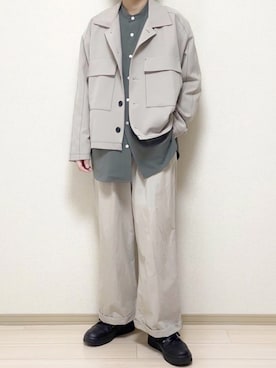 「unrelaxing（アンリラクシング）のアイテム（パンツ）」を使った、Haさん（メンズ・168cm）の春コーディネート