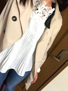 「PRASH NOTES（プラッシュノーツ）のアイテム（ジャケット/アウター）」を使った、みにまむさん（レディース・146cm）の春コーディネート