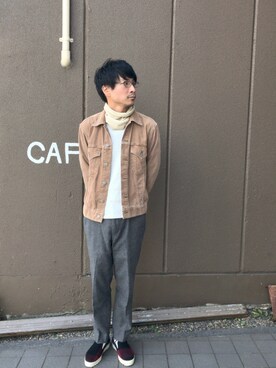 「正月」｜「アイテム（ライダースジャケット）」を使った、白川透さん（メンズ・175cm）の冬コーディネート