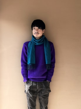 「Peter Blance（ピーターバランス）のアイテム」を使った、白川透さん（メンズ・175cm）の冬コーディネート