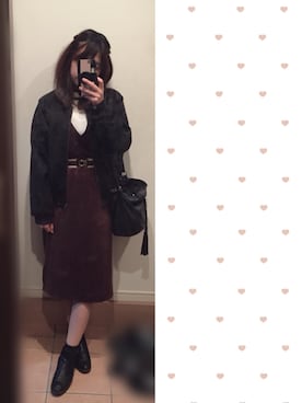 「テチチ(Te chichi)」｜「アイテム（MA-1）」を使った、maaa★さん（レディース・159cm）の冬コーディネート