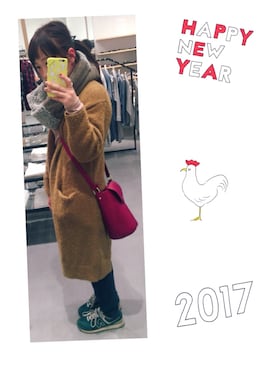 「B.L.U.E（ビーエルユーイー）のアイテム（パンツ）」を使った、ayacon.さん（レディース・154cm）の冬コーディネート