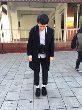 「ADLIB（アドリブ）のアイテム（トップス）」を使った、謙さん（メンズ・171cm）の冬コーディネート