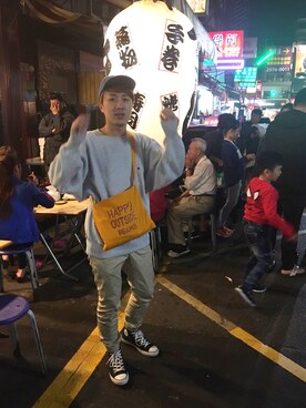 「LABRAT（ラブラット）のアイテム（帽子）」を使った、謙さん（メンズ・171cm）の春コーディネート