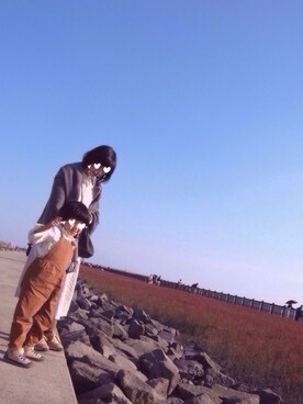「LAGOM（LAGOM）のアイテム（サロペット/オーバーオール）」を使った、kiikun*さん（キッズ・100cm）の秋コーディネート