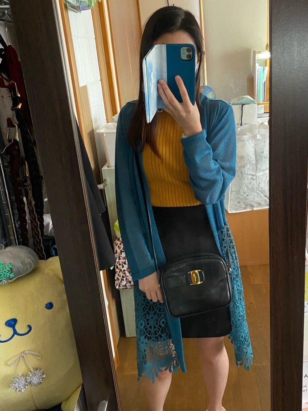 「LIPSERVICEのアイテム（ベスト、イエロー系）」を使った、❄️ᗩ♡І❄️さん（レディース・151cm）の冬コーディネートの1枚目の写真