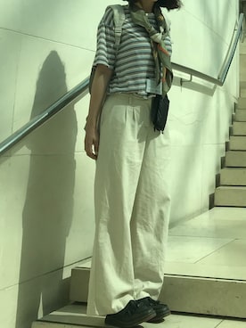 「PULL&BEAR（プルアンドベア）のアイテム（スラックス）」を使った、Jasmineさん（レディース・160cm）の春コーディネート