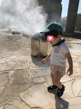 「PETIT BATEAU（プチバトー）のアイテム（帽子）」を使った、sukemaruuさん（キッズ・80cm）の秋コーディネート