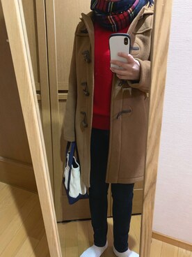 「ママファッション」｜「アイテム（ダッフルコート）」を使った、kokokobaさん（レディース・154cm）の冬コーディネート