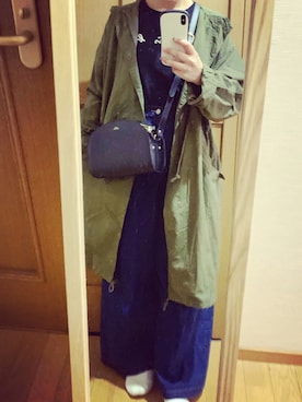 「ハーフムーンバック」｜「アイテム（モッズコート）」を使った、kokokobaさん（レディース・154cm）の春コーディネート