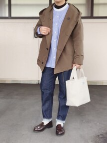 TRAVAIL MANUEL グログランボタンパーカ オリーブ TRAVAIL MANUEL グログランボタンパーカ オリーブ TRAVAIL