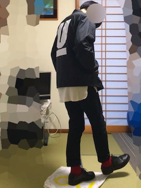 「WEGO（ウィゴー）のWEGO/スラブワッフルラウンドロングタンクトップ（タンクトップ）」を使った、でぃーきさん（メンズ・171cm）の夏コーディネート