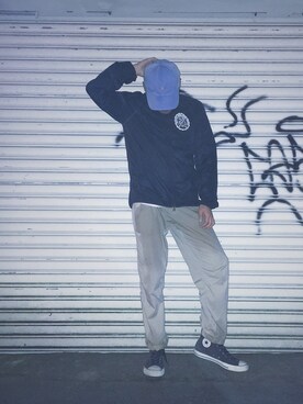 「roots（ルーツ）のアイテム」を使った、Jさん（メンズ・168cm）の冬コーディネート