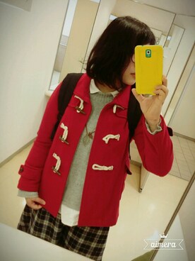 「rasox（ラソックス）のアイテム（ソックス/靴下）」を使った、あゆみさん（レディース・158cm）の冬コーディネート