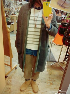 「rasox（ラソックス）のアイテム（ソックス/靴下）」を使った、あゆみさん（レディース・158cm）の冬コーディネート