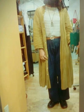 「ウエストイン」｜「アイテム（シャツワンピース）」を使った、あゆみさん（レディース・159cm）の春コーディネート