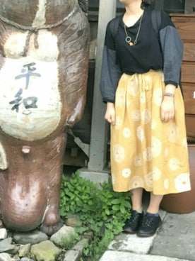 「rasox（ラソックス）のアイテム（ソックス/靴下）」を使った、あゆみさん（レディース・159cm）の春コーディネート