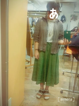 「rasox（ラソックス）のアイテム（ソックス/靴下）」を使った、あゆみさん（レディース・159cm）の夏コーディネート