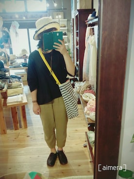 「rasox（ラソックス）のアイテム（ソックス/靴下）」を使った、あゆみさん（レディース・159cm）の夏コーディネート