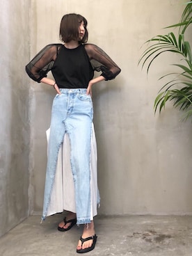 「PUBLUX（パブリュクス）のアイテム（その他）」を使った、Mさん（レディース・165cm）の春コーディネート