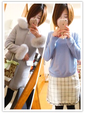 かなさん（レディース・156cm）の冬コーディネート