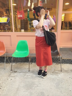 「アイテム（イヤリング）」を使った、かなもさん（レディース・163cm・20代）の夏コーディネート