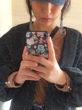 「select MOCA（セレクトモカ）のアイテム（ノーカラージャケット）」を使った、norikoさん（レディース・167cm）の冬コーディネート