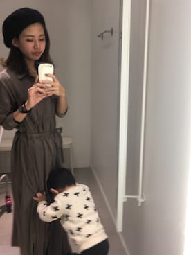 「SpRay（スプレイ）のアイテム（ハンチング/ベレー帽）」を使った、rinaさん（レディース・150cm）の春コーディネート