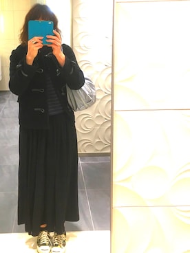 「ジャックパーセル」｜「アイテム（ダッフルコート）」を使った、maki@kさん（レディース・159cm）の春コーディネート