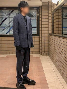 「JOHN LAWRENCE SULLIVAN（ジョンローレンスサリバン）のアイテム（その他シューズ）」を使った、NiSHiKOさん（メンズ・173cm）の春コーディネート