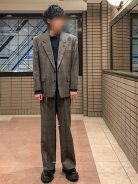 「JOHN LAWRENCE SULLIVAN（ジョンローレンスサリバン）のアイテム（その他シューズ）」を使った、NiSHiKOさん（メンズ・173cm）の春コーディネート