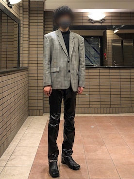 「アイテム（テーラードジャケット）」を使った、NiSHiKOさん（メンズ・173cm・20代）の秋コーディネート