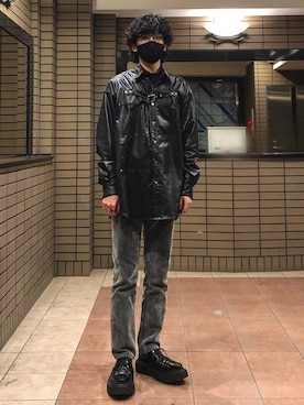 「JOHN LAWRENCE SULLIVAN（ジョンローレンスサリバン）のアイテム（その他シューズ）」を使った、NiSHiKOさん（メンズ・173cm）の秋コーディネート