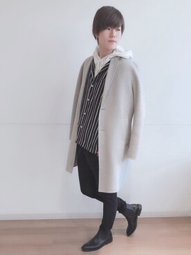 「サイドゴアブーツ」｜MASAYA    さん（メンズ・176cm・10代）の冬コーディネート