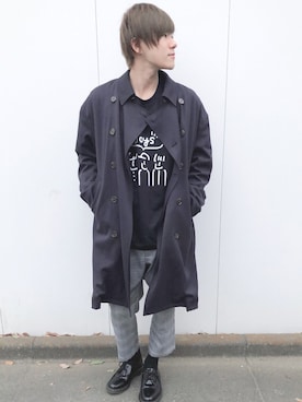 「SENSE OF PLACE by URBAN RESEARCH（センスオブプレイスバイアーバンリサーチ）のアイテム（トレンチコート）」を使った、MASAYA    さん（メンズ・176cm）の冬コーディネート