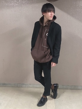 「UNIQLO（ユニクロ）の50色ソックス（消臭機能付き）（ソックス/靴下）」を使った、MASAYA    さん（メンズ・177cm）の冬コーディネート