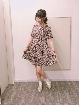 「MARC JACOBS（マークジェイコブス）のアイテム（ヘアゴム）」を使った、古川未鈴さん（レディース・165cm）の夏コーディネート