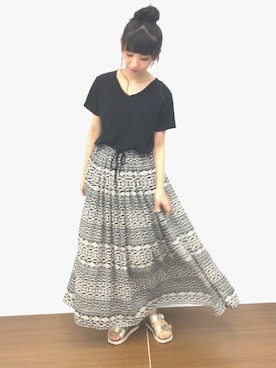 古川未鈴さん（レディース・165cm）の夏コーディネート